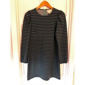 Sail To Sable Striped Ponte Dress